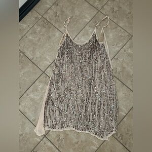 BEADED SEQUIN TANK TOP